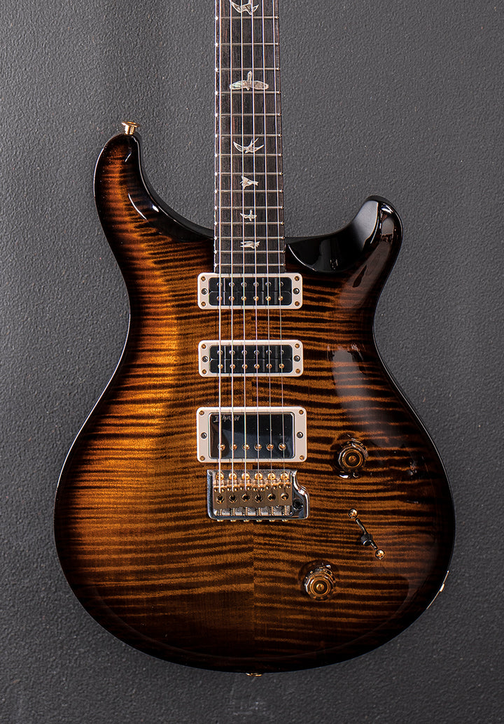 Studio 10 Top - Black Gold Wraparound Burst