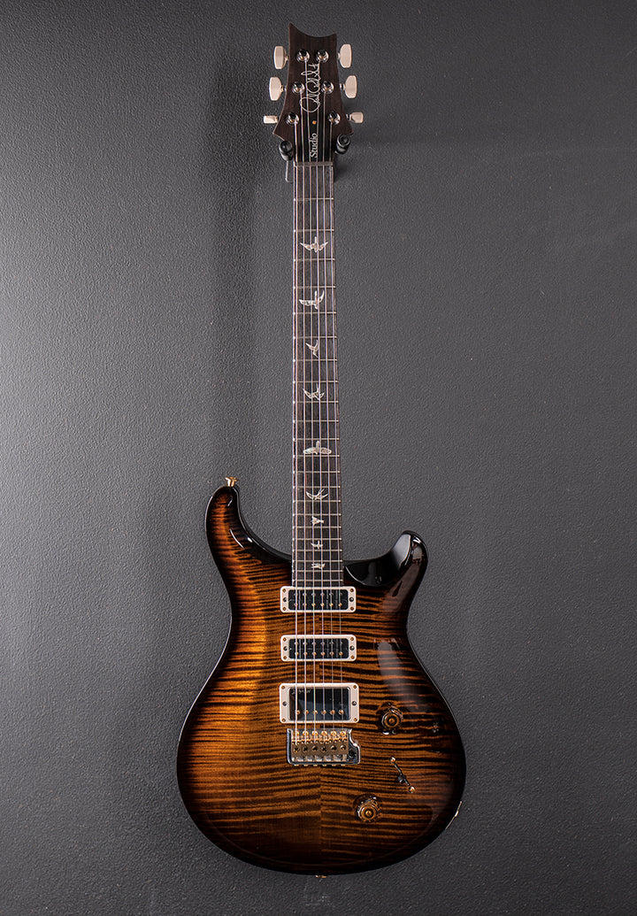 Studio 10 Top - Black Gold Wraparound Burst