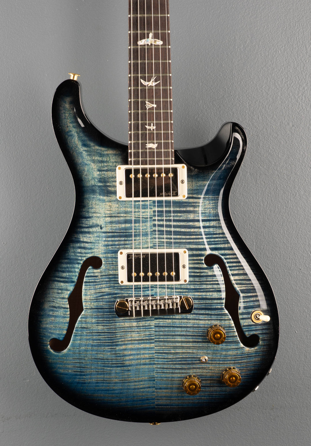 Hollowbody II Piezo 10 Top - Blue Jean Wraparound Burst