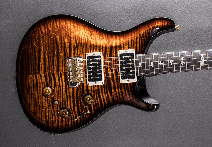Custom 24 Piezo 10 Top - Black Gold Wraparound Burst