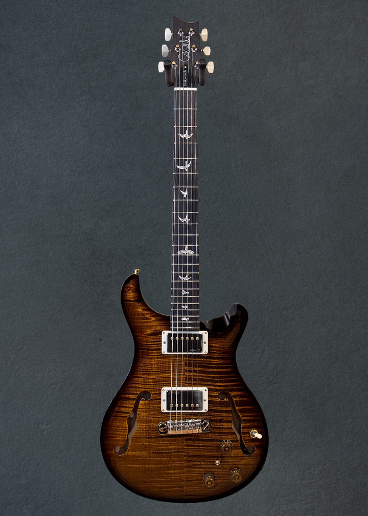 Hollowbody II Piezo 10 Top - Black Gold Wraparound Burst