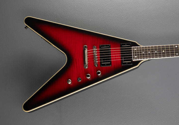 Dave Mustaine Flying V Prophecy - Aged Dark Red Burst