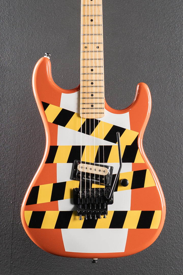 Baretta "Danger Zone" Custom Graphic - Warning Tape on White Red