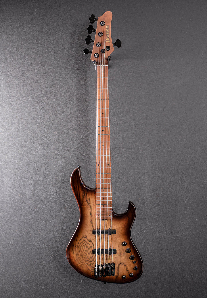 Mode MDM1305 5 String Bass - Natural Stained Amber Burst
