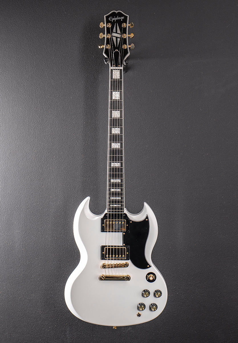 "Inspired by Gibson Collection" SG Custom - Alpine White