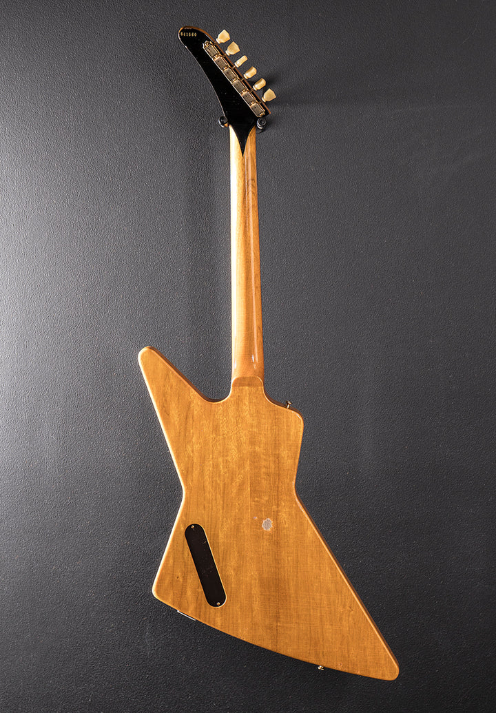 1958 Korina Explorer Reissue (White Pickguard) Heavy Aged - Antique Natural