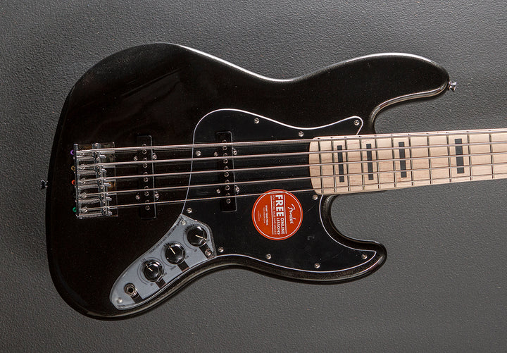 Affinity Series Active Jazz Bass V - Black Metallic w/Maple