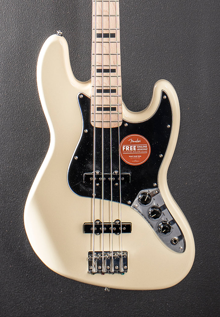Affinity Series Active Jazz Bass - Olympic White w/Maple