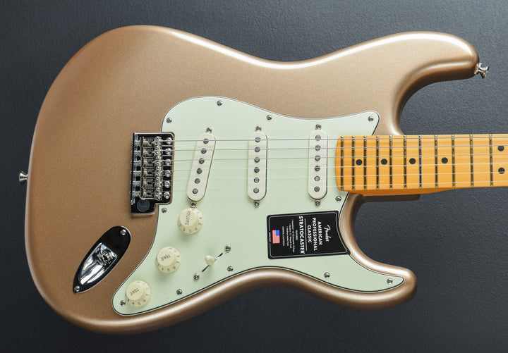 American Professional Classic Stratocaster - Faded Firemist Gold w/Maple
