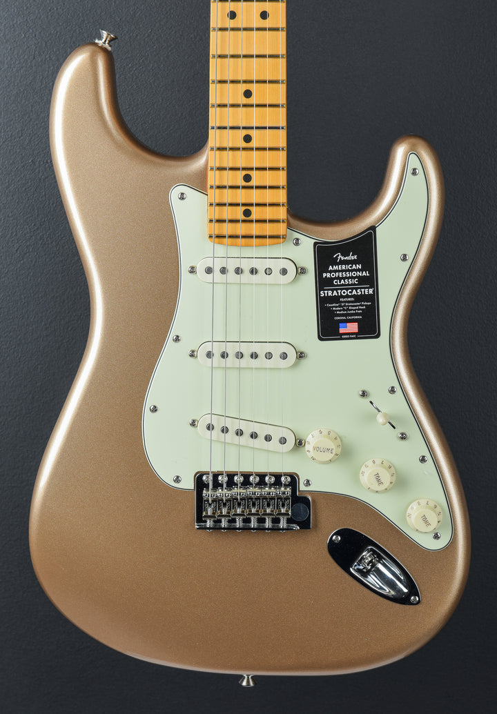 American Professional Classic Stratocaster - Faded Firemist Gold w/Maple