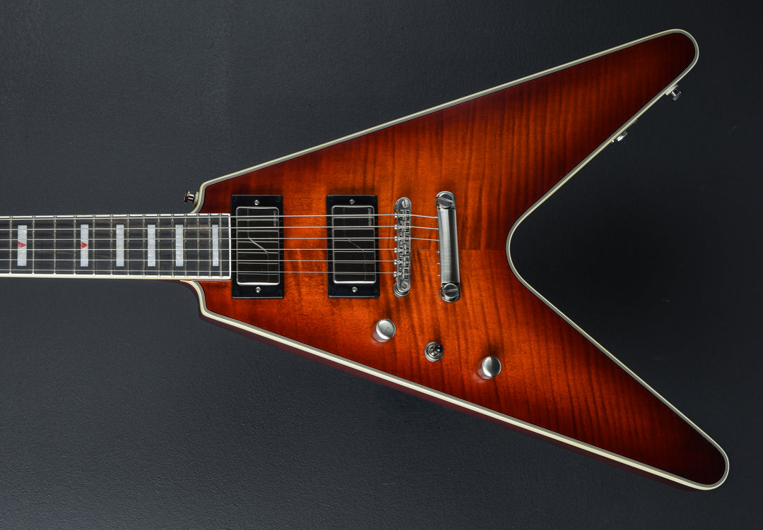 Flying V Prophecy Left Hand - Aged Bengal Tiger Burst