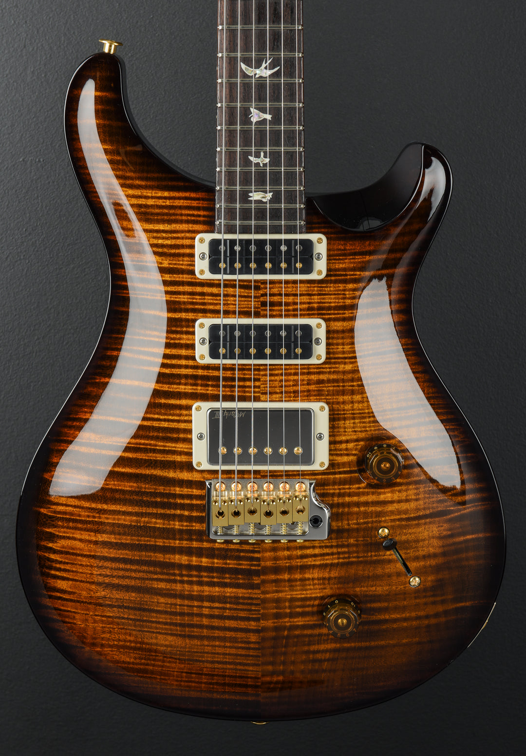 Studio 10 Top - Black Gold Wraparound Burst