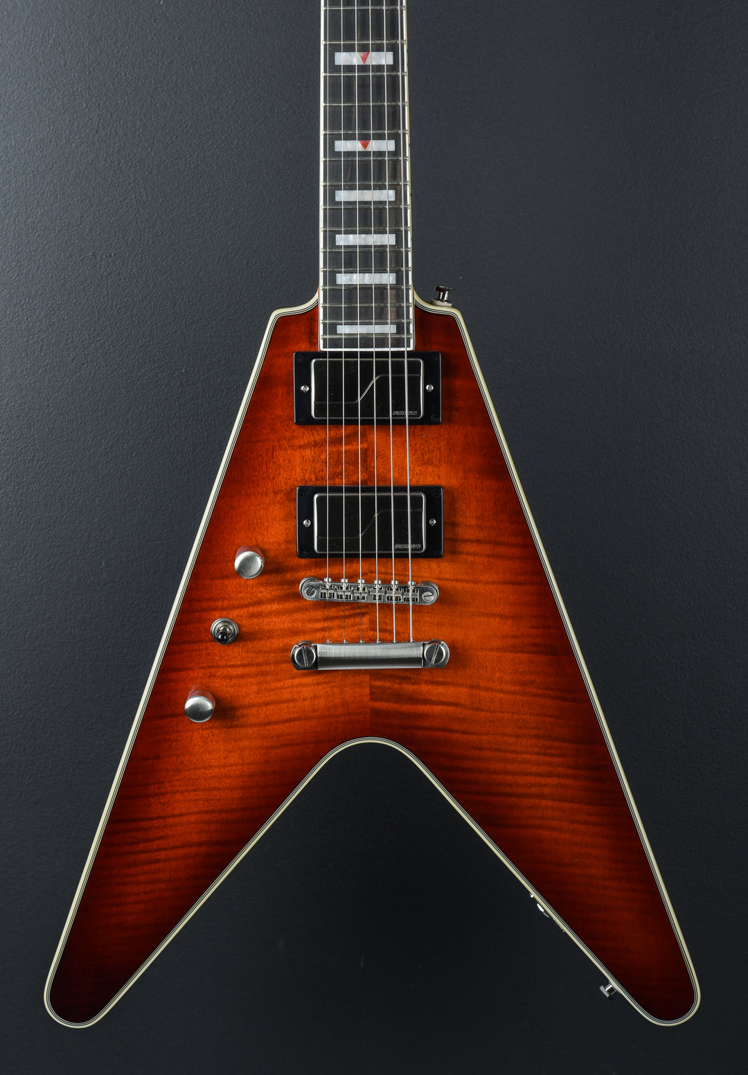 Flying V Prophecy Left Hand - Aged Bengal Tiger Burst