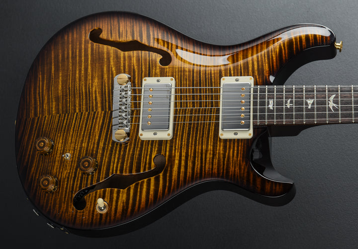 Hollowbody II Piezo 10 Top - Black Gold Wraparound Burst
