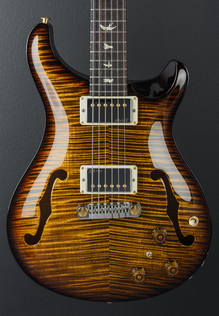 Hollowbody II Piezo 10 Top - Black Gold Wraparound Burst