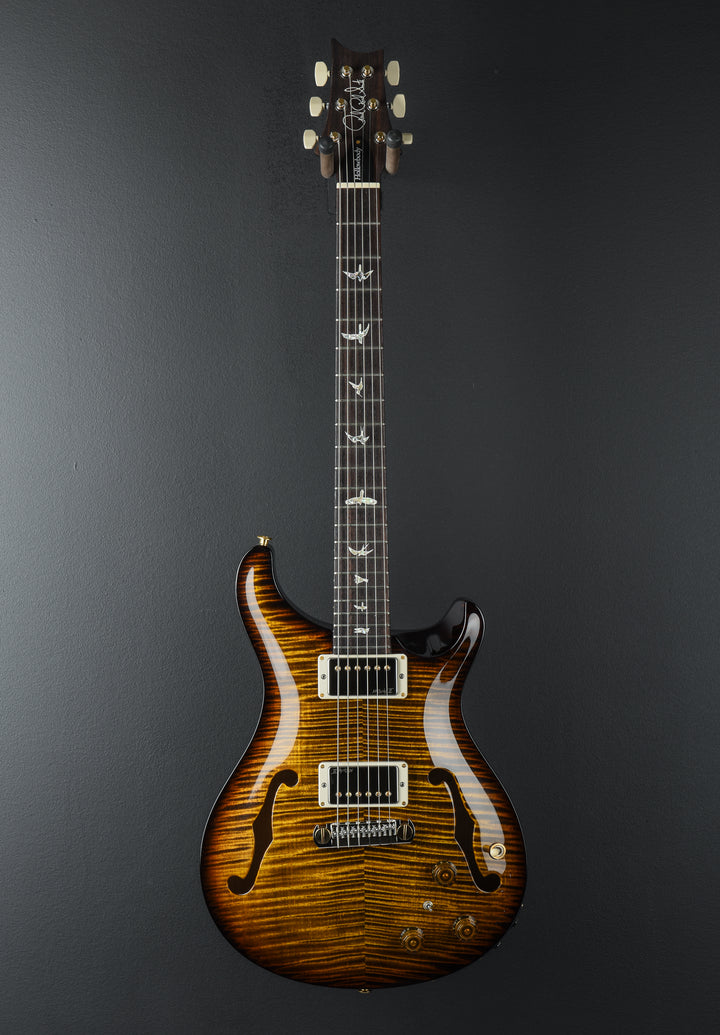 Hollowbody II Piezo 10 Top - Black Gold Wraparound Burst