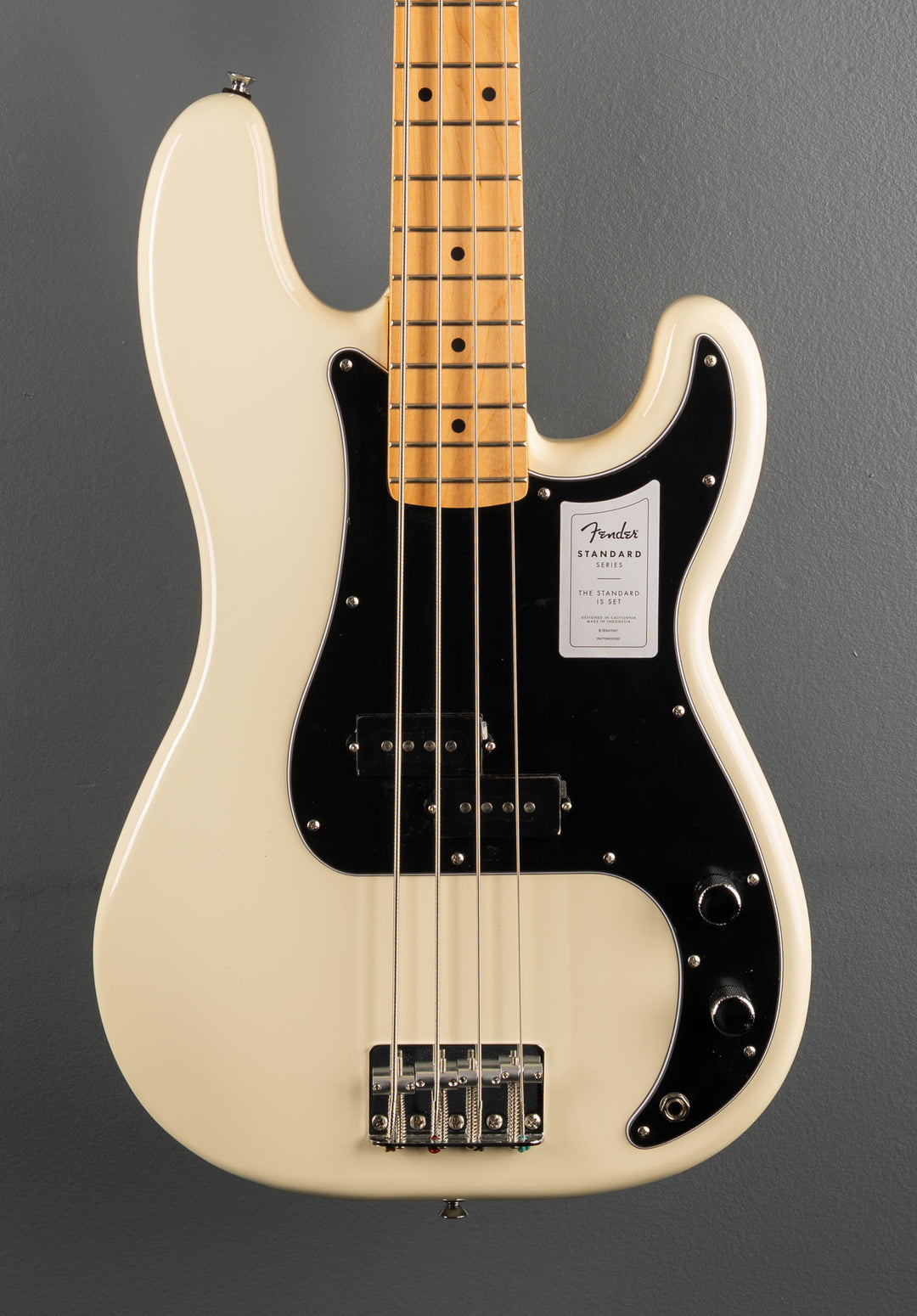 Standard Precision Bass - Olympic White w/Maple