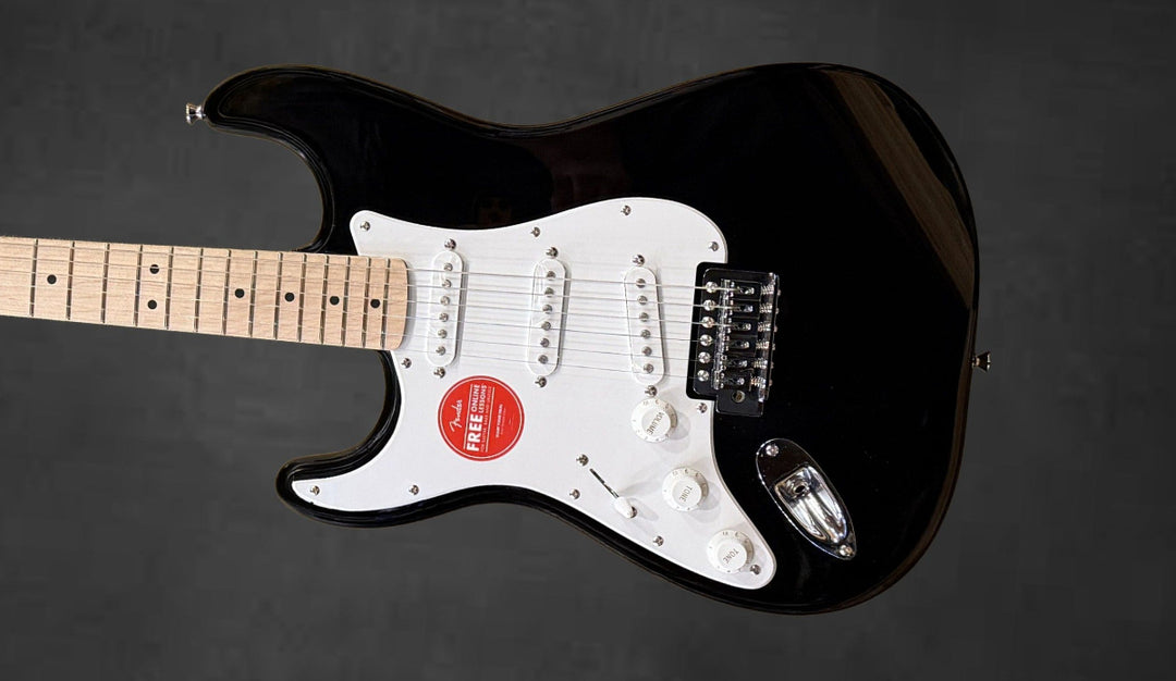 Sonic Stratocaster Left Hand - Black w/Maple