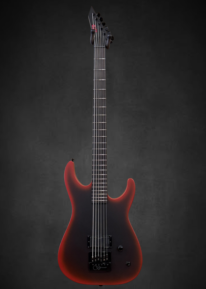 M-6 Evertune 30 Black Metal - Black Red Burst Satin