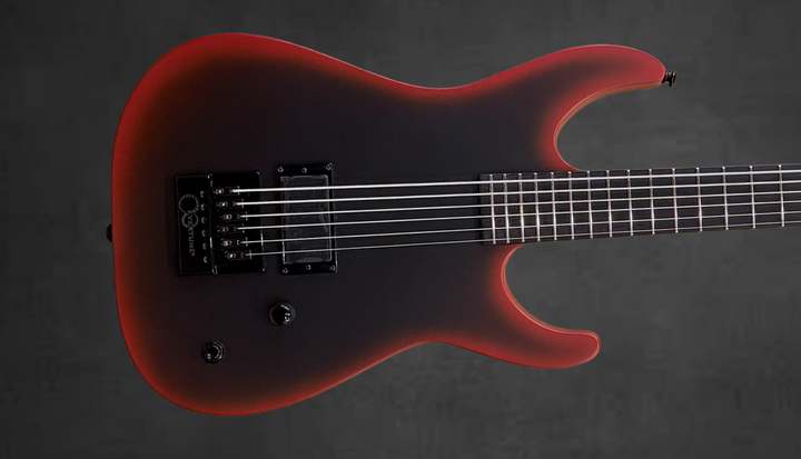 M-6 Evertune 30 Black Metal - Black Red Burst Satin