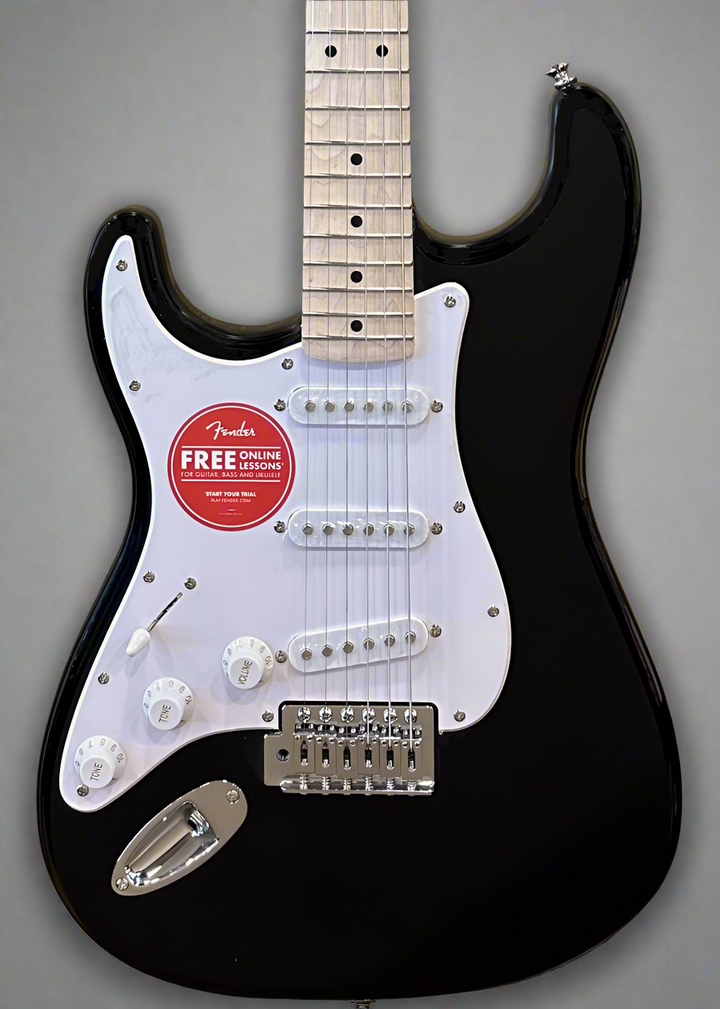Sonic Stratocaster Left Hand - Black w/Maple