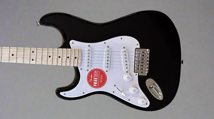 Sonic Stratocaster Left Hand - Black w/Maple
