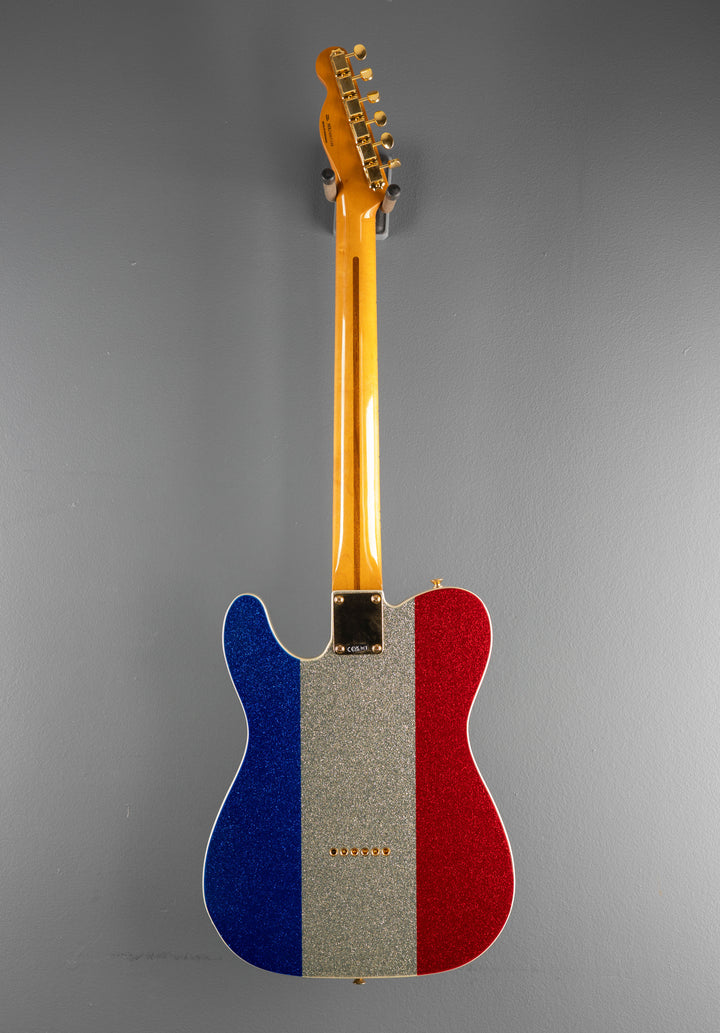 Buck Owens Telecaster - Red, Silver and Blue Sparkle