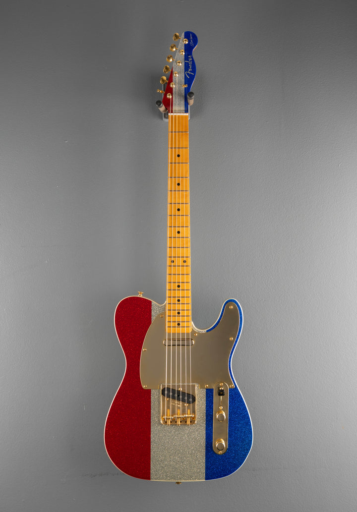 Buck Owens Telecaster - Red, Silver and Blue Sparkle