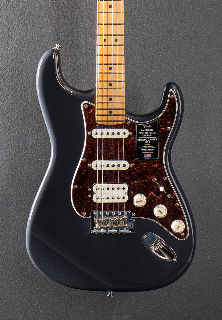 American Professional Classic Stratocaster HSS - Faded Black w/Maple