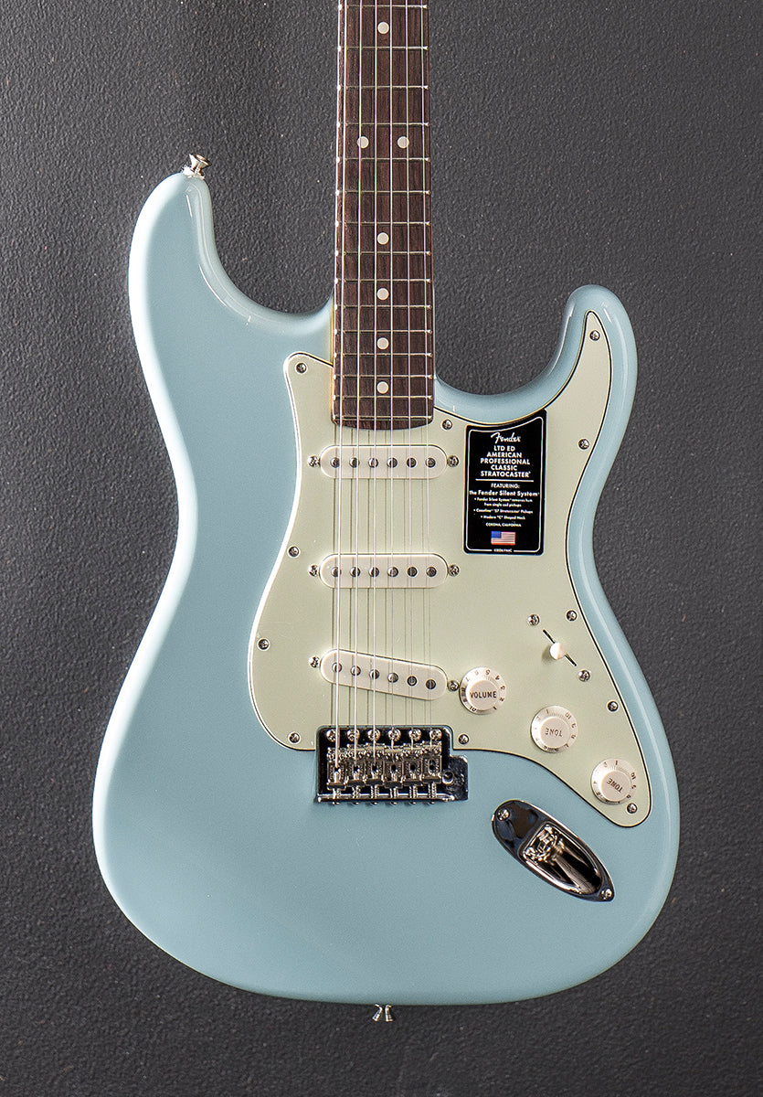 Limited Edition American Professional Classic Stratocaster with the Fender Silent System - Daphne Blue w/Rosewood