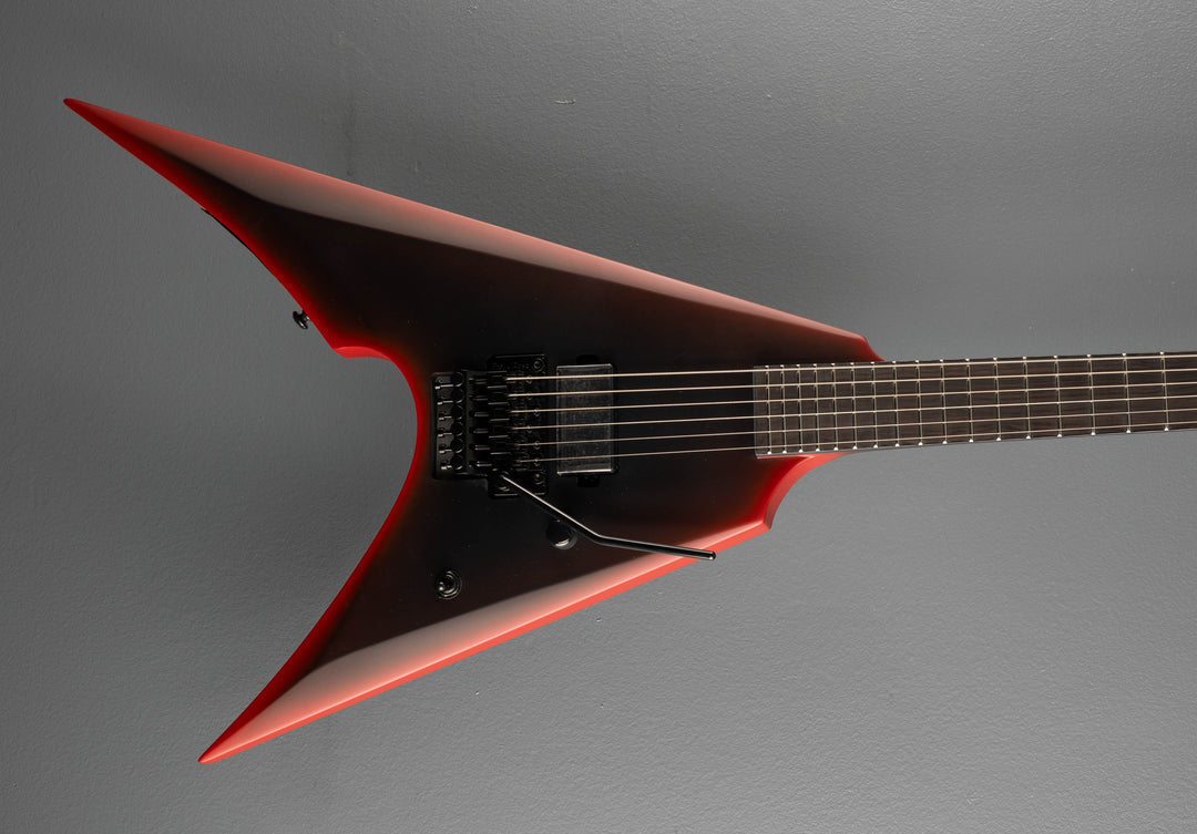 Black Metal Arrow - Black Red Burst Satin