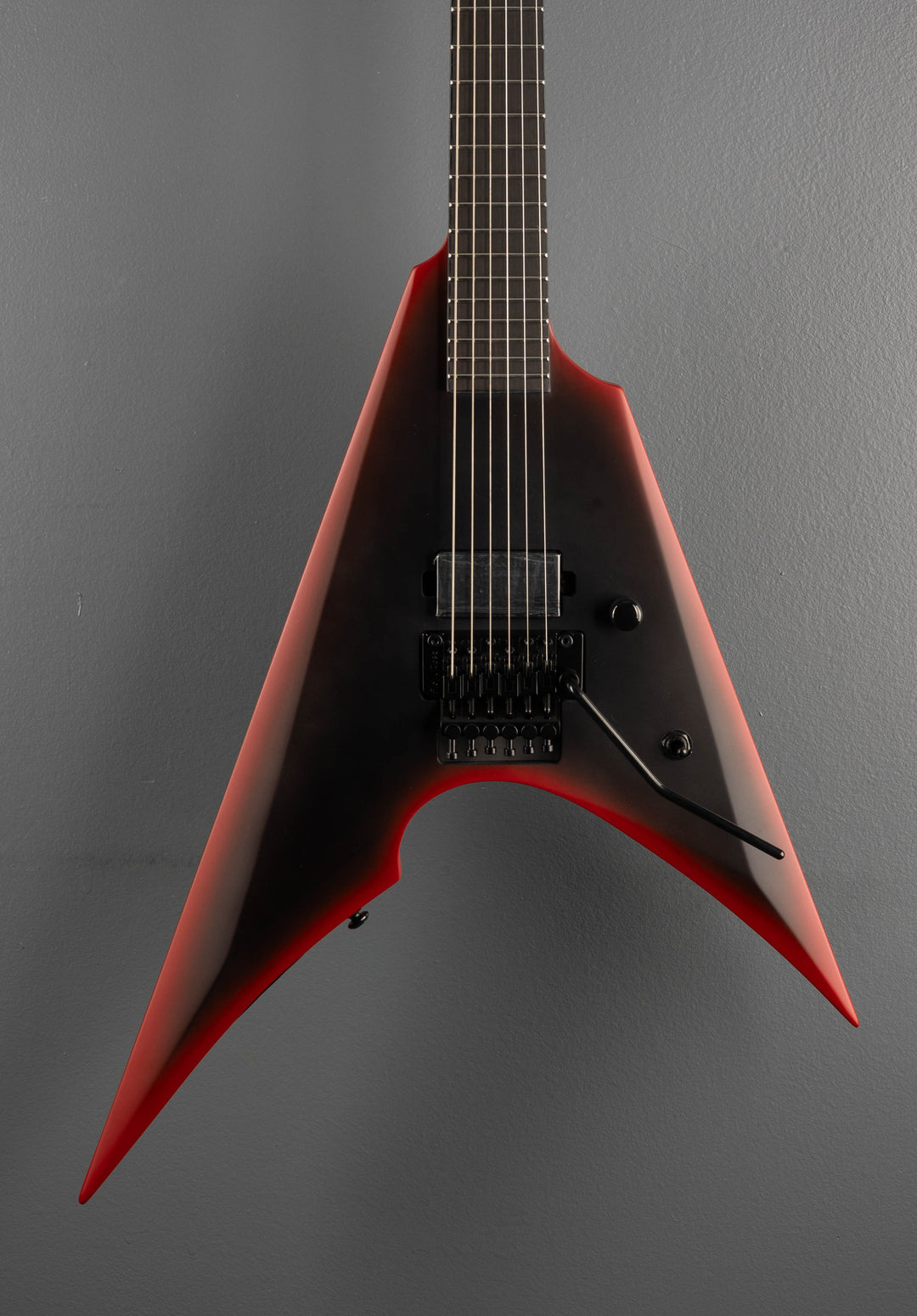 Black Metal Arrow - Black Red Burst Satin