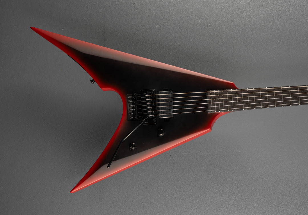 Black Metal Arrow - Black Red Burst Satin